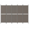Biombo divisor de 5 paneles de tela gris antracita 250x200 cm 3