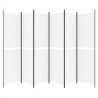 Biombo com 6 painéis 300x200 cm tecido branco 3