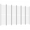 Biombo com 6 painéis 300x200 cm tecido branco 4