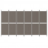 Biombo divisor de 6 paneles de tela gris antracita 300x200 cm 3