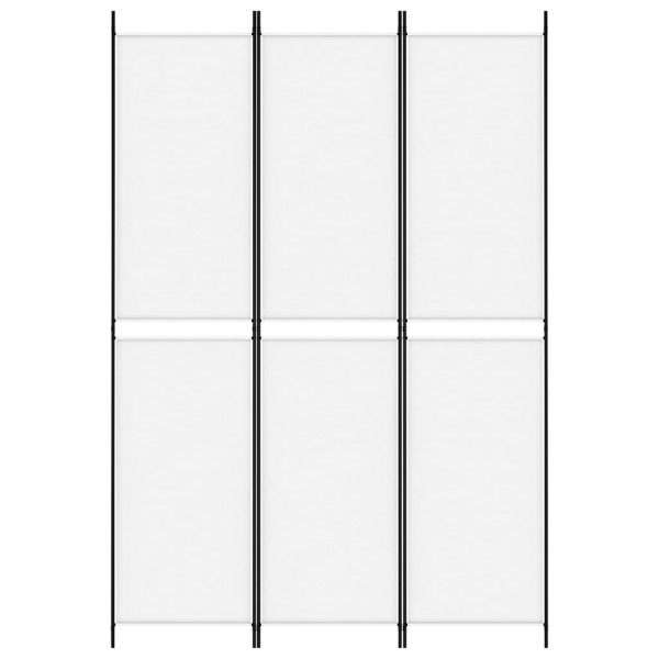 Biombo com 3 painéis 150x220 cm tecido branco M 3