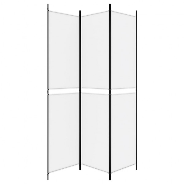 Biombo com 3 painéis 150x220 cm tecido branco M 4