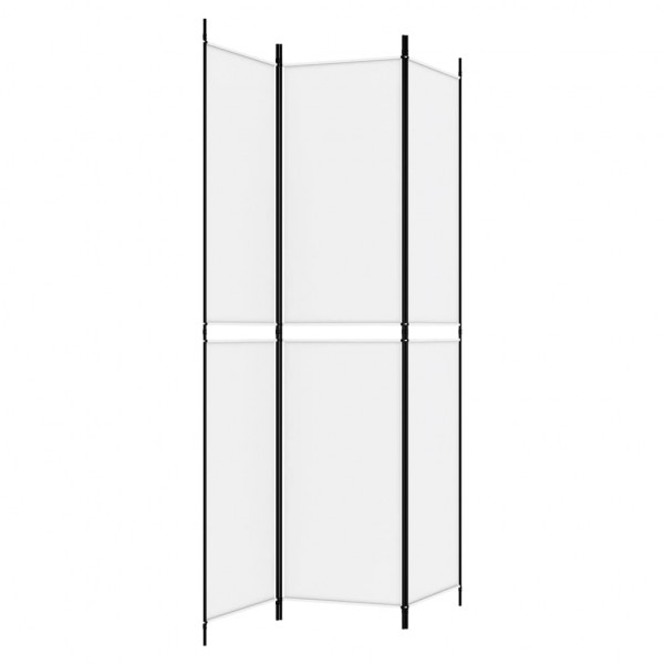 Biombo com 3 painéis 150x220 cm tecido branco M 5