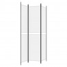 Biombo divisor de 3 paneles de tela blanco 150x220 cm 5