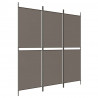 Biombo divisor de 3 paneles de tela gris antracita 150x220 cm 2
