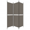 Biombo divisor de 3 paneles de tela gris antracita 150x220 cm 5