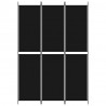 Biombo divisor de 3 paneles de tela negro 150x220 cm 3
