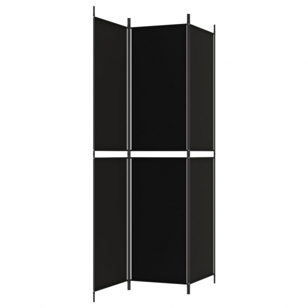 Biombo/divisória com 3 painéis 150x220 cm tecido preto M 5