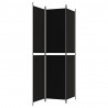 Biombo divisor de 3 paneles de tela negro 150x220 cm 5