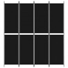 Biombo divisor de 4 paneles de tela negro 200x220 cm 3
