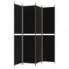 Biombo divisor de 4 paneles de tela negro 200x220 cm 5