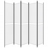 Biombo divisor de 5 paneles de tela blanco 250x220 cm 4