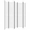 Biombo divisor de 5 paneles de tela blanco 250x220 cm 5
