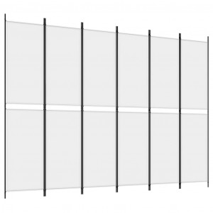 Divisória/biombo com 6 painéis 300x220 cm tecido branco H