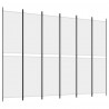 Biombo divisor de 6 paneles de tela blanco 300x220 cm 2