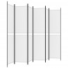Divisória/biombo com 6 painéis 300x220 cm tecido branco 5
