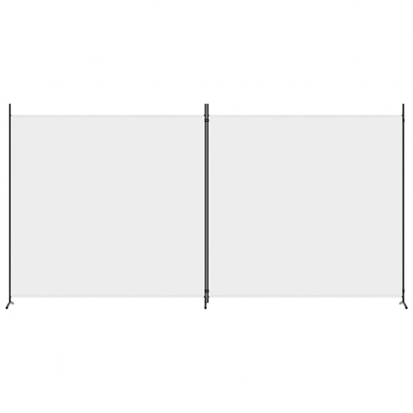 Biombo divisor de 2 paneles de tela blanco 348x180 cm M 3