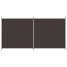 Divisória/biombo com 2 painéis 348x180 cm tecido castanho 3
