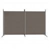 Biombo divisor de 2 paneles de tela gris antracita 348x180 cm 3
