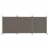 Biombo divisor de 3 paneles de tela gris antracita 525x180 cm 3