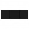 Biombo divisor de 3 paneles de tela negro 525x180 cm 3