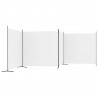 Biombo divisor de 4 paneles de tela blanco 698x180 cm 4