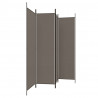 Biombo divisor de 4 paneles de tela gris antracita 698x180 cm 4