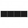 Biombo divisor de 4 paneles de tela negro 698x180 cm 3