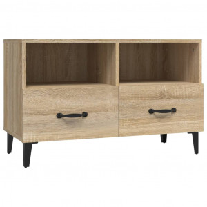 Mueble para TV madera contrachapada roble ahumado 80x36x50 cm H