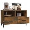 Mueble para TV madera contrachapada roble ahumado 80x36x50 cm 5