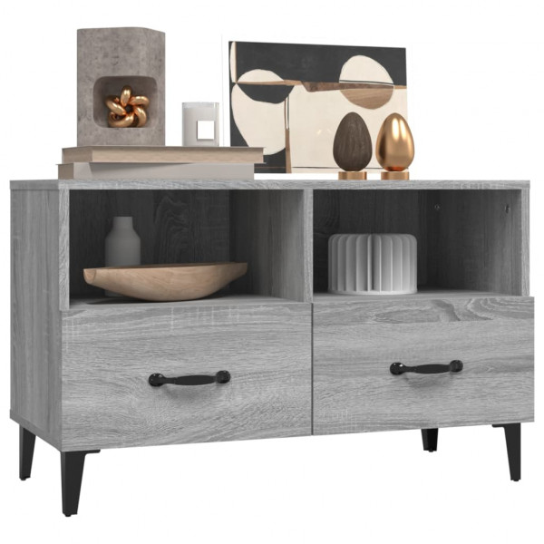 Mueble para TV madera contrachapada gris Sonoma 80x30x30 cm M 4