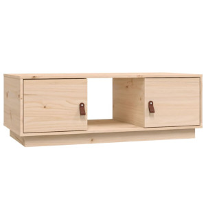 Mesa de centro de madera maciza de pino 100x50x35 cm H