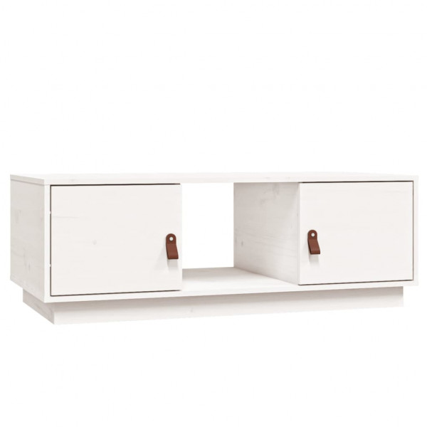 Mesa de centro 100x50x35 cm pinho maciço branco M 2