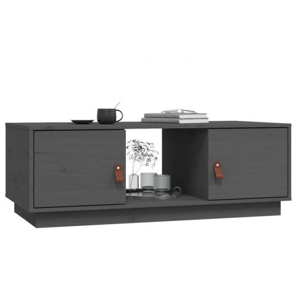 Mesa de centro 100x50x35 cm pinho maciço cinza M 4