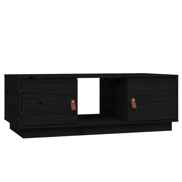 Mesa de centro de madera maciza de pino negro 100x50x35 cm M 2