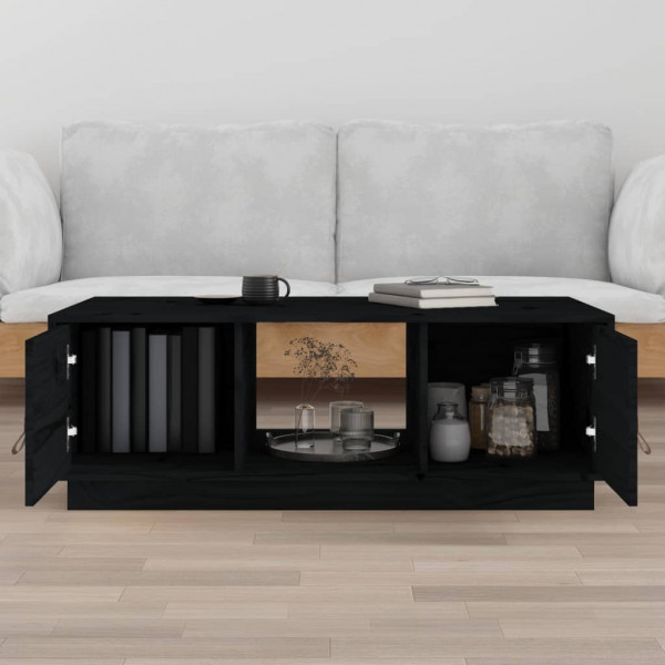 Mesa de centro de madera maciza de pino negro 100x50x35 cm M 3