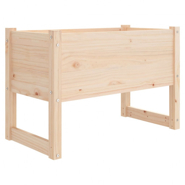 Jardinera de madera maciza de pino 78x40x52 cm M 2