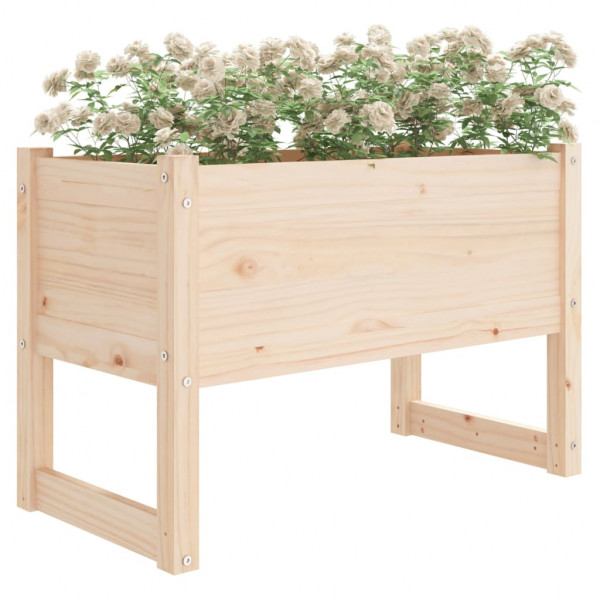 Jardinera de madera maciza de pino 78x40x52 cm M 3