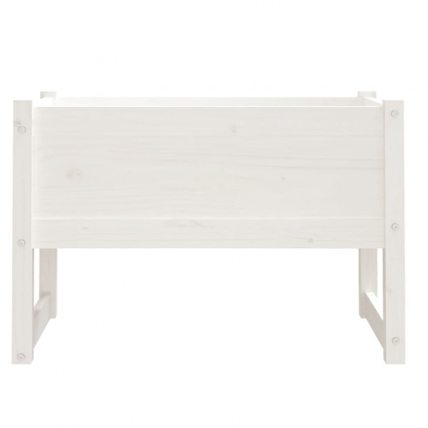 Jardinera madera maciza de pino blanco 78x40x52 cm M 4