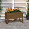 Jardinera madera maciza de pino marrón miel 78x40x52 cm 1