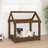 Cama para cães 71x55x70 cm pinho maciço castanho mel 1