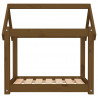 Cama para perros madera maciza pino marrón miel 71x55x70 cm 5