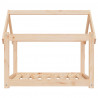Cama para perros madera maciza de pino 81x60x70 cm 5