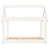 Cama para perros madera maciza de pino blanco 81x60x70 cm 5