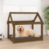 Cama para cães 81x60x70 cm pinho maciço castanho mel 1
