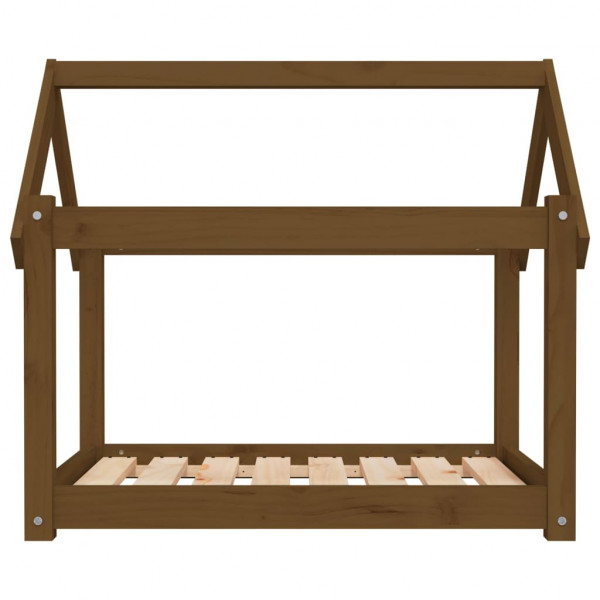 Cama para cães 81x60x70 cm pinho maciço castanho mel M 5