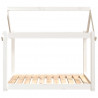 Cama para cães 101x70x90 cm madeira de pinho maciça branco 5