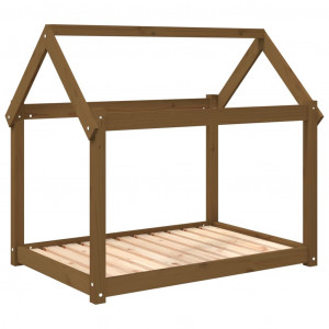 Cama para cães 101x70x90 cm pinho maciço castanho mel H
