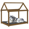 Cama para cães 111x80x100 cm pinho maciço castanho mel 4