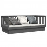 Sofá cama madera maciza de pino gris 80x200 cm 3